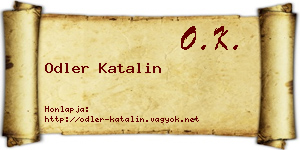Odler Katalin névjegykártya