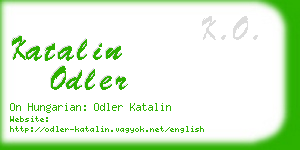 katalin odler business card